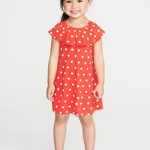 Old Navy Other - NWT- Old Navy Ruffled Polka-Dot Jersey Dress